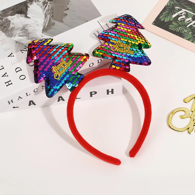 Christmas Headband Kids Adult Santa Claus Elk Xmax Tree Hair Accessories Photo Props Christmas Decoration New Year Gifts