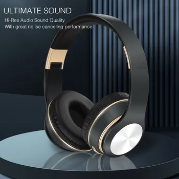 Bluetooth Earphones Over-ear Foldable Computer Wireless Headphones with Mic Noise Cancellation HIFI Stereo Gaming Headset 1