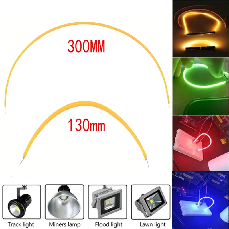 Diode Soft LED Filament DC3V 130MM 300MM Warm Color 2200K Retro Edison Bulb Filament Lamp Accessories LED Lamp Beads Accessories 3d printer filament color change rainbow pla filament 1 75 mm dimensional accuracy 0 03mm 1 kg spool pla rainbow multicolor