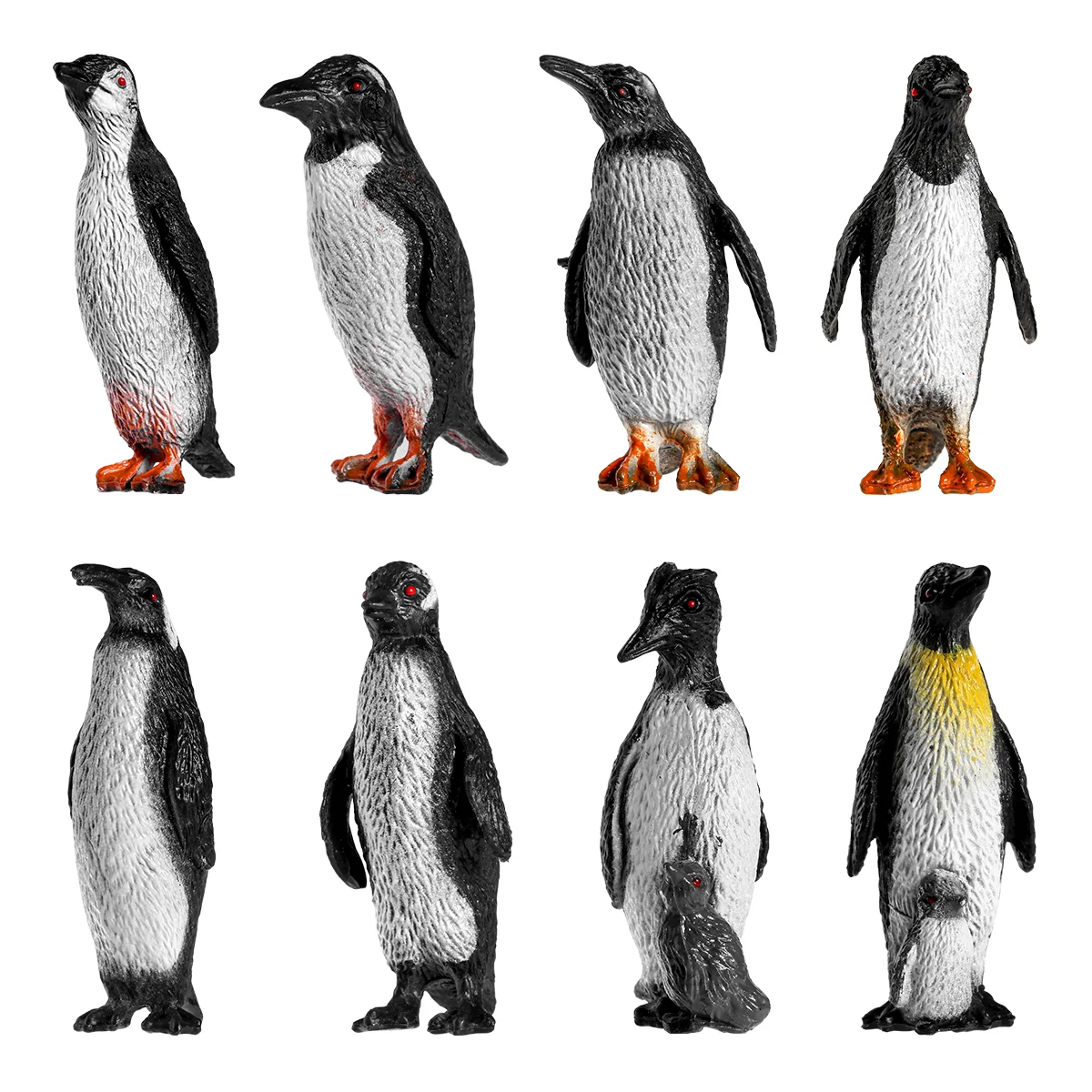 

TOYMYTOY 8PCS Plastic Ocean Animal Penguin Figure Model Preschool Kids Toy
