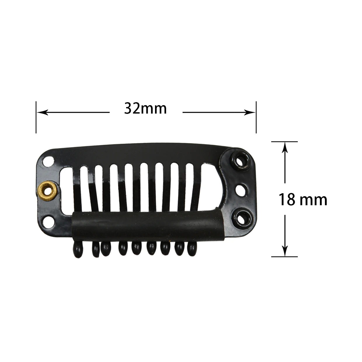 Hair Extensions Clips 9-Teeth Wig Comb Clips Snap Hair Extension Accessories Tool 32mm 10 Pcs hair extension clips hair clips wig clips