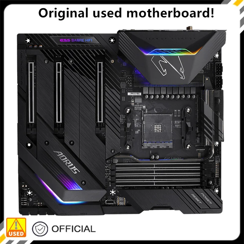 

Для материнской платы X570 AORUS XTREME Socket AM4 для AMD X570 DDR4 M.2 NVME SATA3 оригинальная б/у материнская плата для настольного компьютера
