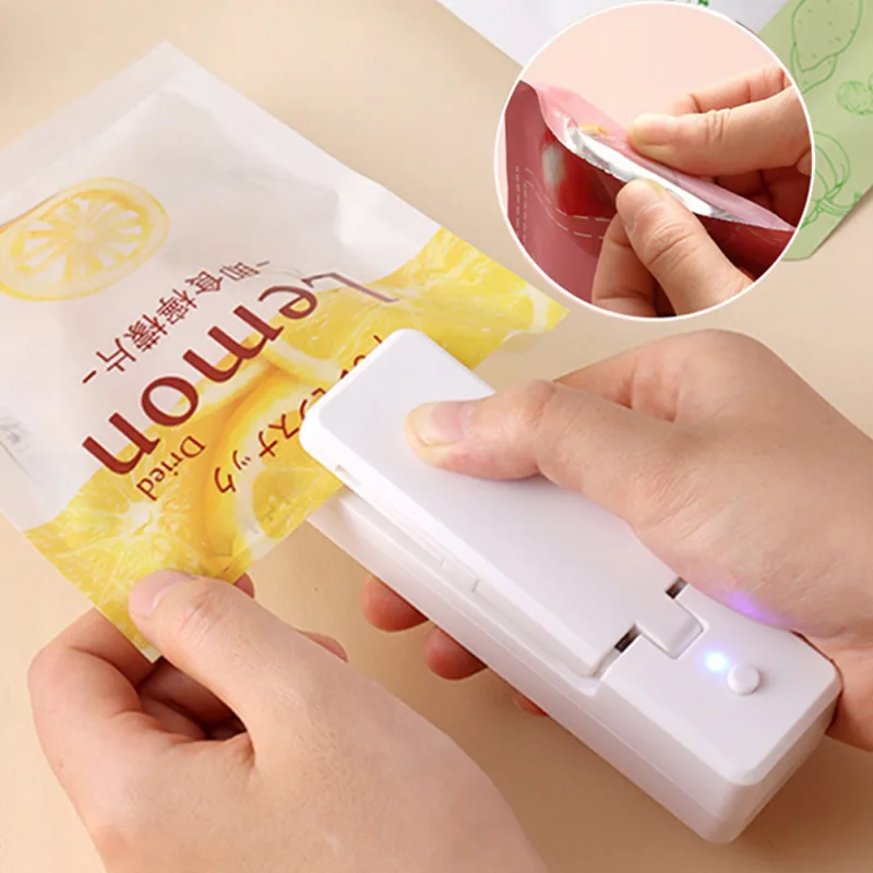 USB Rechargeable Bag Sealer & Cutter - 2-in-1 Heat Sealing Machine For Snacks & Food Storage
