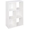 Decorative Home Stackable 6 Cube Cubeicals Organizer Storage Bookcase, with Hardware for Office, Bookcases 2