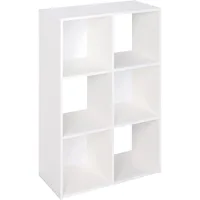 Decorative Home Stackable 6 Cube Cubeicals Organizer Storage Bookcase, with Hardware for Office, Bookcases 2