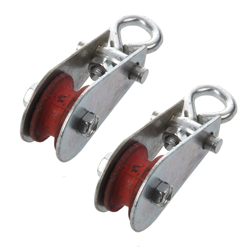 

2X 0.03T Single Swivel Ring Lifting Rope Pulley Sheave