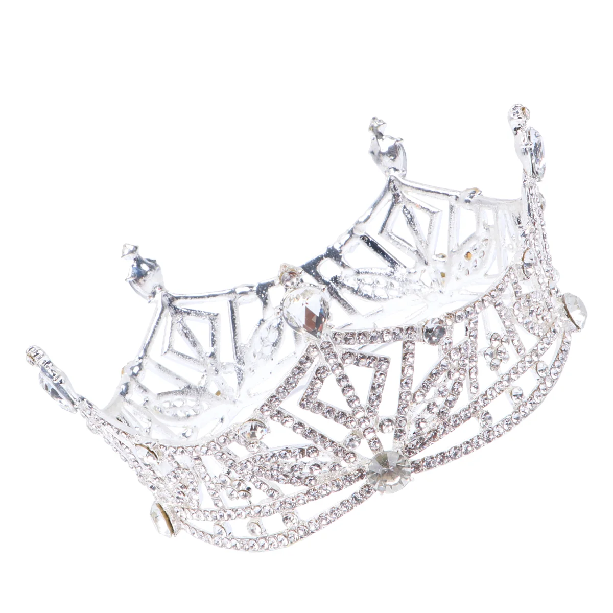 

Wedding Bride Round Rhinestone Headwear for Bride Woman Lady Female