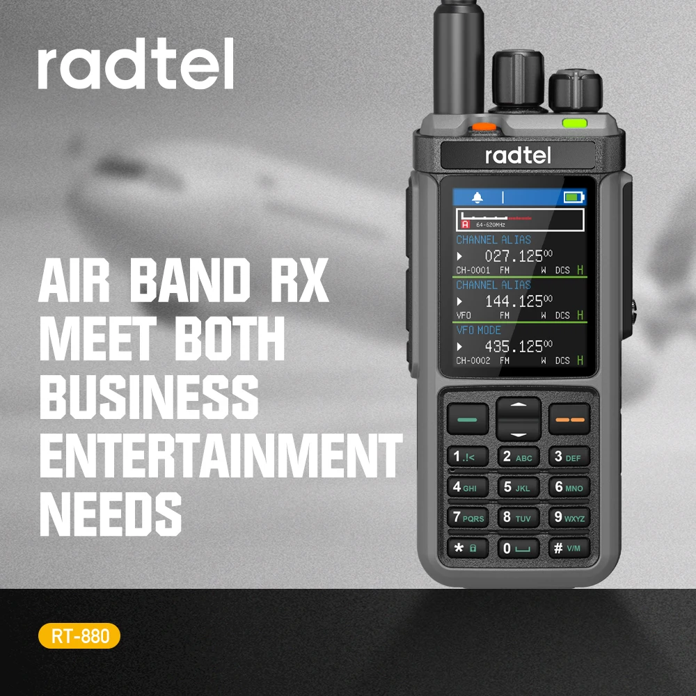 High-Power Ham Radio with Cross Band Repeater and Multi-Band Functionality, 1024 Channels, USB-C