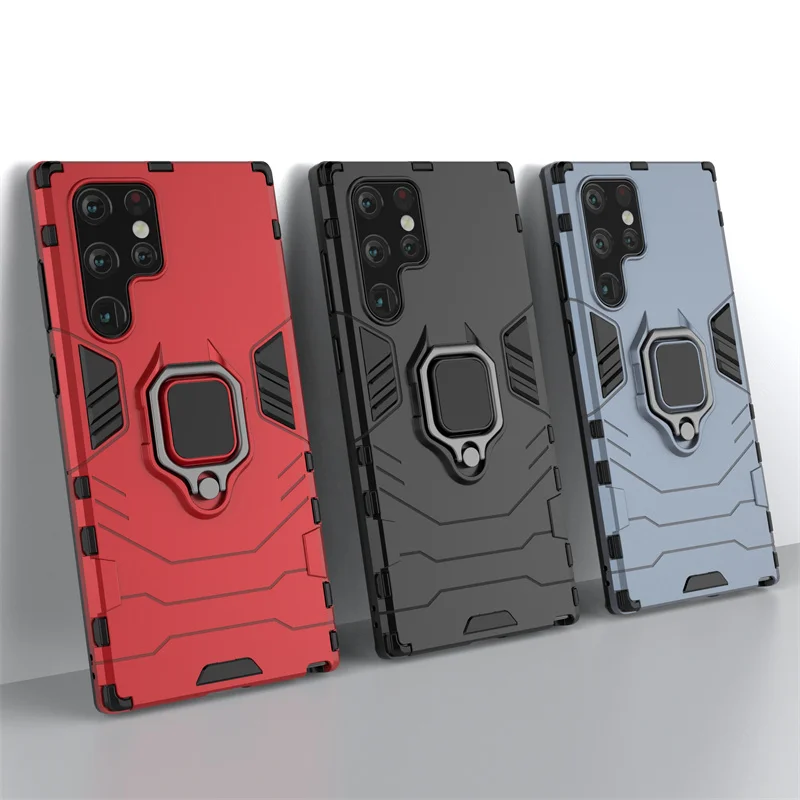 Per Cover Samsung Galaxy S22 Ultra Case Per Samsung S22 Ultra Capas Ring Holder Stand Custodia Magnetica Per Samsung S22 Ultra Fundas