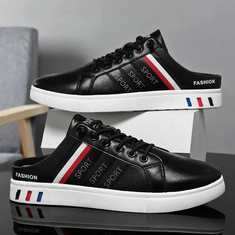 Summer New Men Slippers Brand Comfortable Casual Shoes for Men Fashion Flat Sneakers High Quality Half Slippers Big Size 48