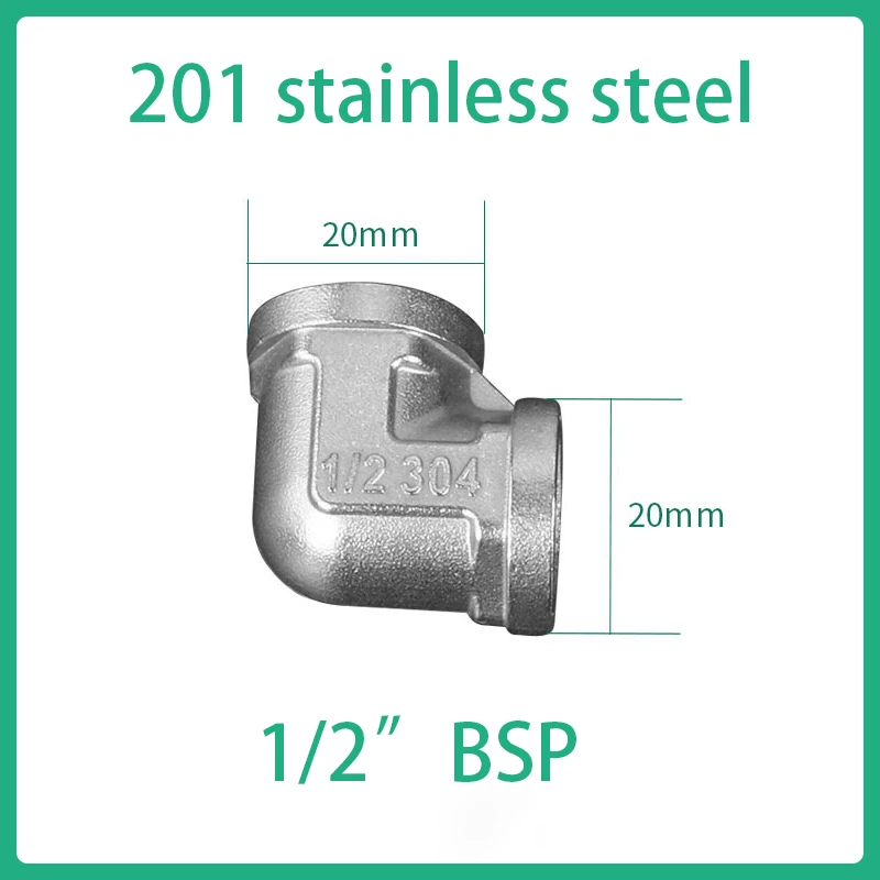 Edelstahl rechtwinklige Armaturen 1/2 "3/4" 1 "bsp Innengewinde Schnell adapter Kupplung Konektor Untuk Udara Minyak Gas – Detail 2
