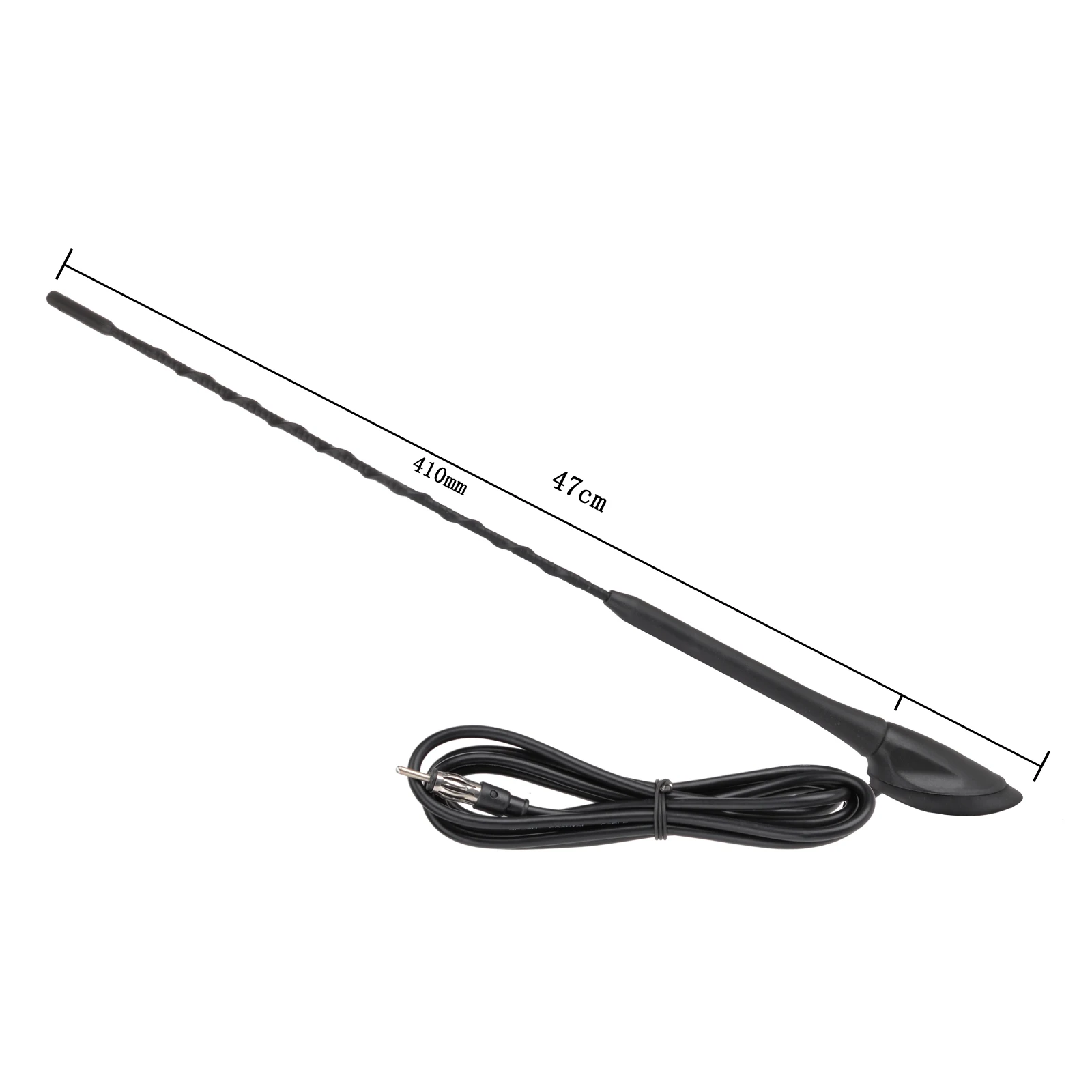 Black Car Boat AM FM Radio Antenna for Vehicle Stereo Systems