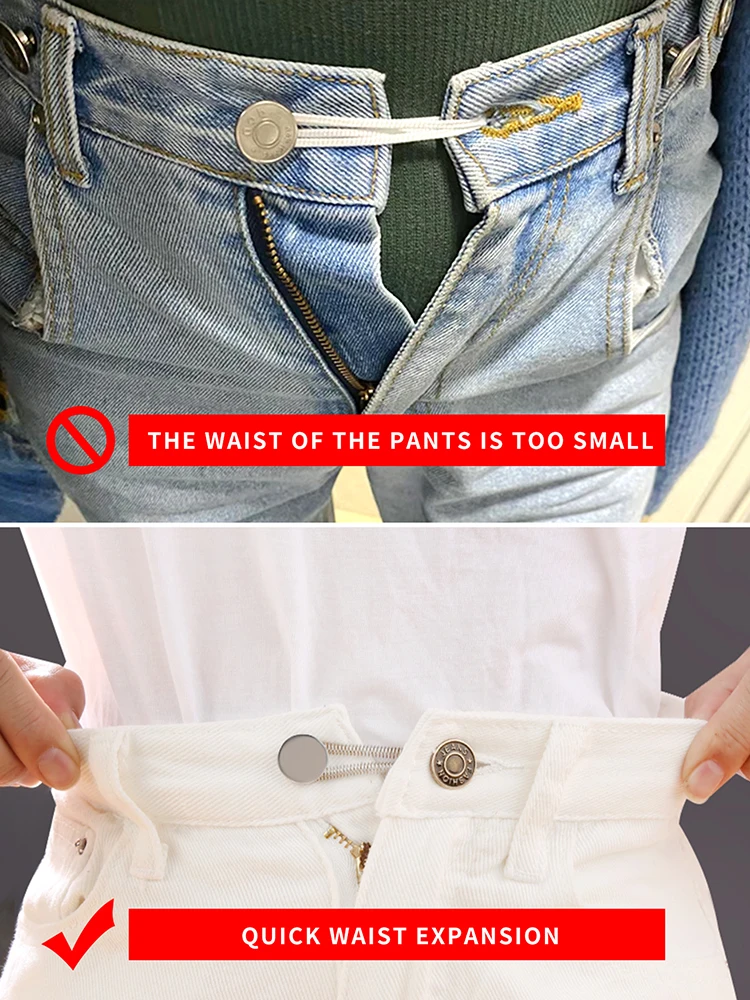 2/5/10pcs denim pants buttons, slightly enlarged waist, adjustable and detachable buttons, pants waist extension buttons 2