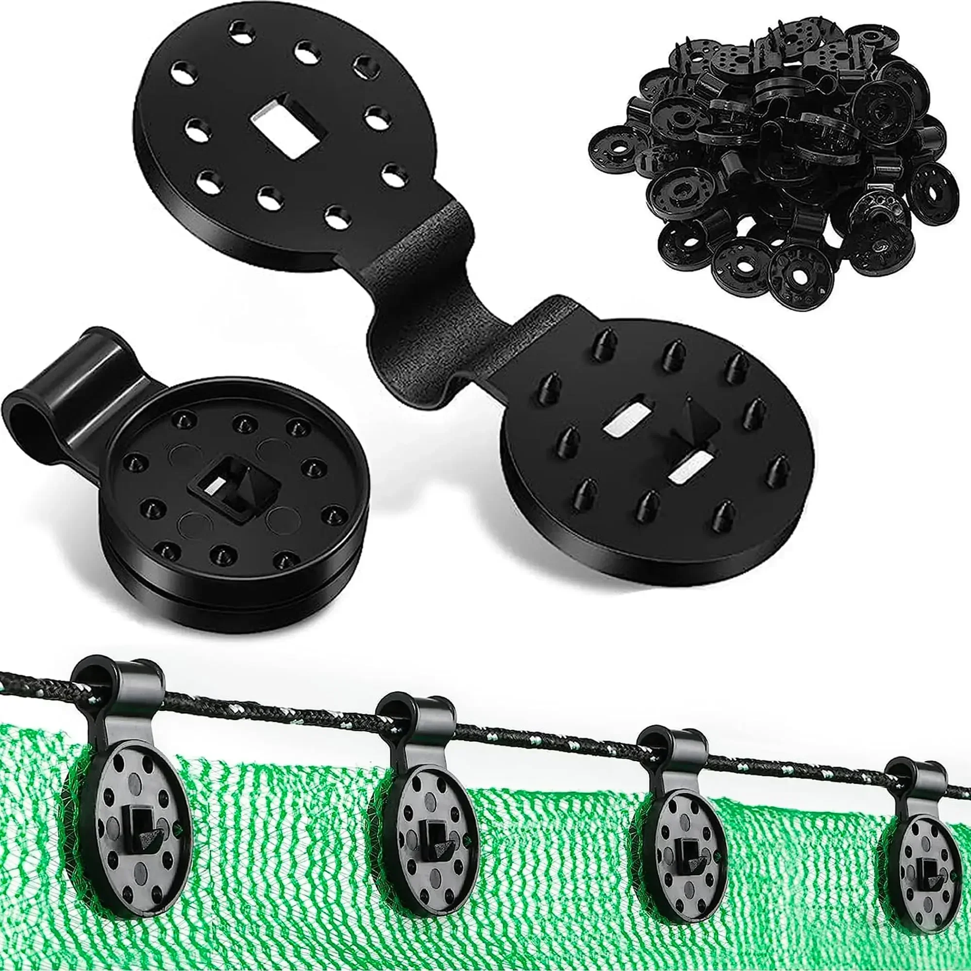 Sunshade Net Special Fixing Clip Sun Net Round Pull Ring Sunscreen Net Fixing Buckle Pergolas for Outdoor Garden Awnings Terrace