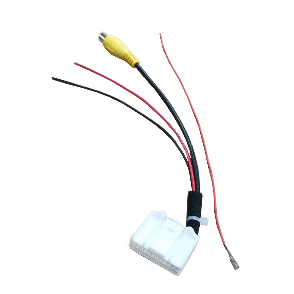 

1x For Toyota 24pin Adapter Cable Camera Video Easy Installtion Placement On Vehicle Rearview Backup High Grade