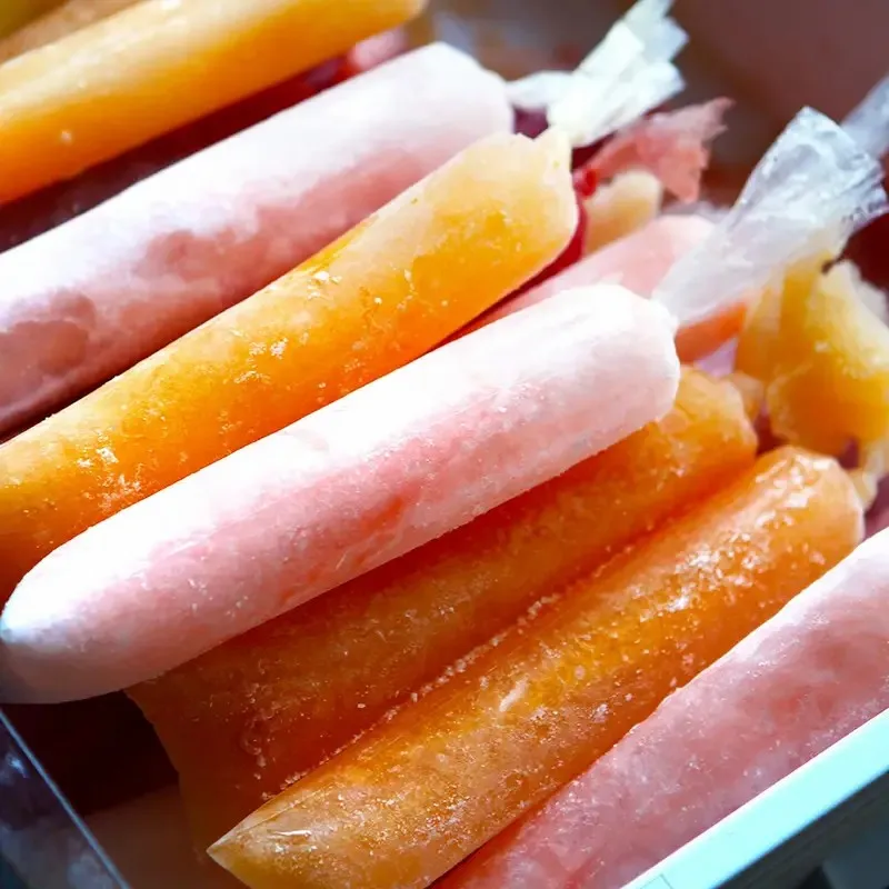 Ice Mold Ice Cream Molds 100pcs Disposable Ice Popsicle Mold Bags Ice Pop Bags Healthy Snacks Yogurt Sticks Candy