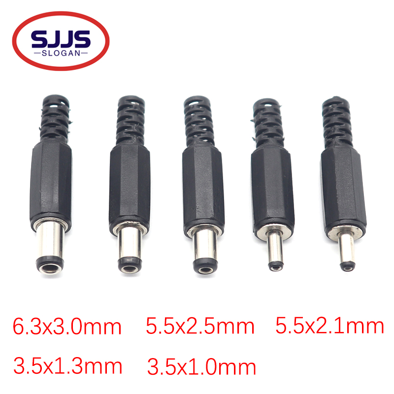 ã10-5PCSãDC female male Power supply Plug Connectors 5.5x2.1 5.5x2.5 3.5*1.35 6.3*3.0mm Female male Jack Socket Adapter Wire