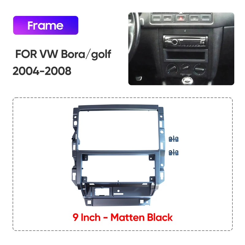 車用ラジオフレーム ラジオフェイシア Volkswagen Bora GOLF 2004-2008 Androidラジオダッシュフィ 9 車用ラジオフレーム  9インチ カーフレーム フェイシア アダプター フォルクスワーゲン ボラ ゴルフ 2004-2008 Andro ラジオパネルフェイシア に適合する キア ピカント モーニング 2008 9インチ カーフレーム ファシア アダプター Androi