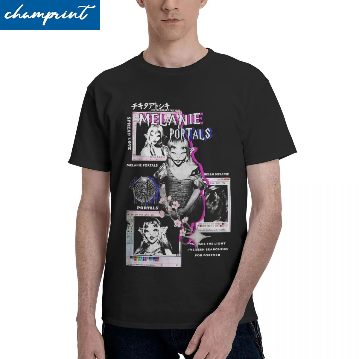 

Vintage Melanie Portals T-Shirts Men Women Round Neck 100% Cotton T Shirts Short Sleeve Tee Shirt Summer Clothing