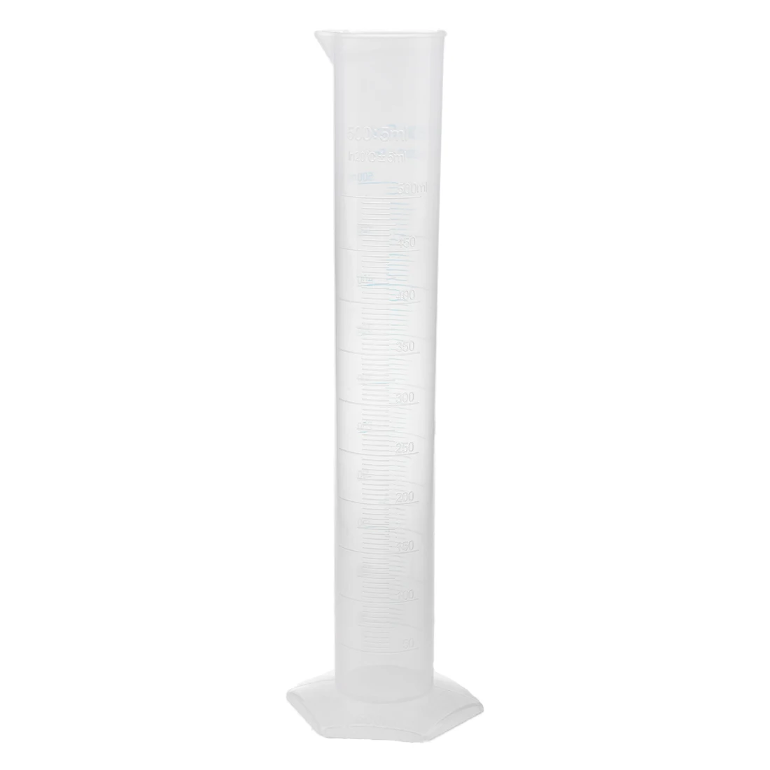 

500 ml Plastic Transparent graduated tube.