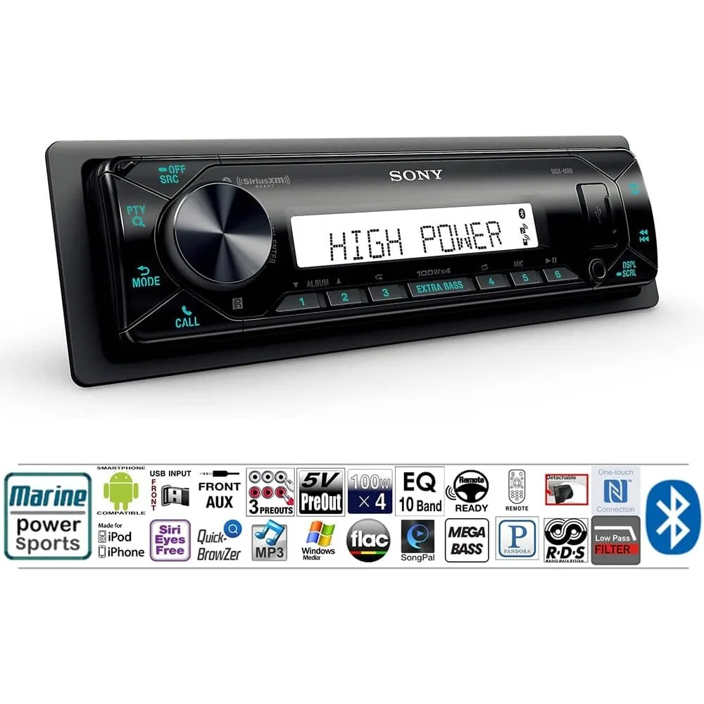 DSX-M80 High Power 45W X 4 Rms Digital Media Receiver with Bluetooth and SiriusXM Ready