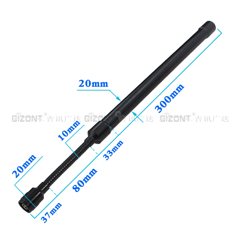 LoRa 구즈넥 안테나, 유연한 868MHz 915MHz 유리 섬유 안테나, SMA TNC N 수 헬륨 NB-IOT 디지털 변속기, 고이득