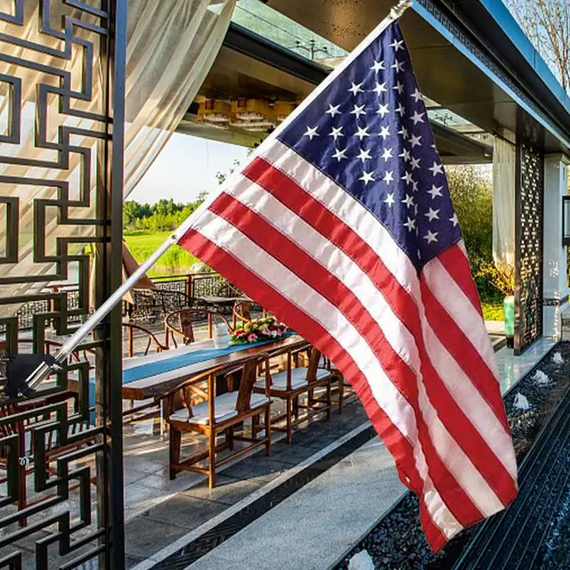 Kerti Zászló Konzol Fali Vízálló Rozsdamentes Acél Tartó Rozsda Ingyenes Falra Szerelt Zászlórúd - Image 3