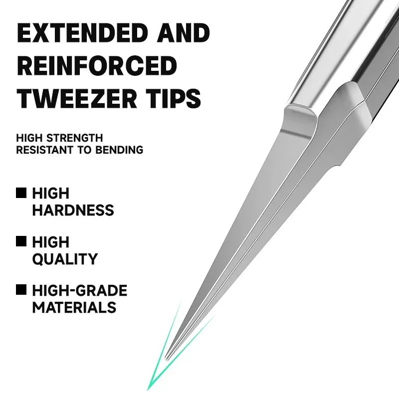 LUOWEI IS-40 High Precision Tweezers for Mobile Phone Repair High Hardness Ultra-fine Straight Tips Jump Wire Clamping Tools precision tweezers tweezer tool phone repair tweezers