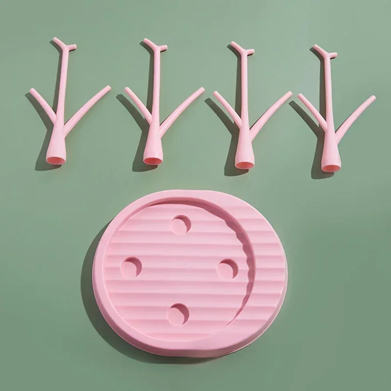 Baby Feeding Bottle Drain Rack Removable Nipple Feeding Cup Holder Storage Drying Rack Bottle Tree Shape for Baby
