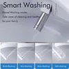 Elongated Smart Toilet with Elongated Heated Bidet Seat, Intelligent Toilet with Bidet Built-in, Feet Sensor,Auto Open/Close 6