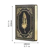 Retro A5 notebook printed leather cover notepad work meeting minutes golden edge 6