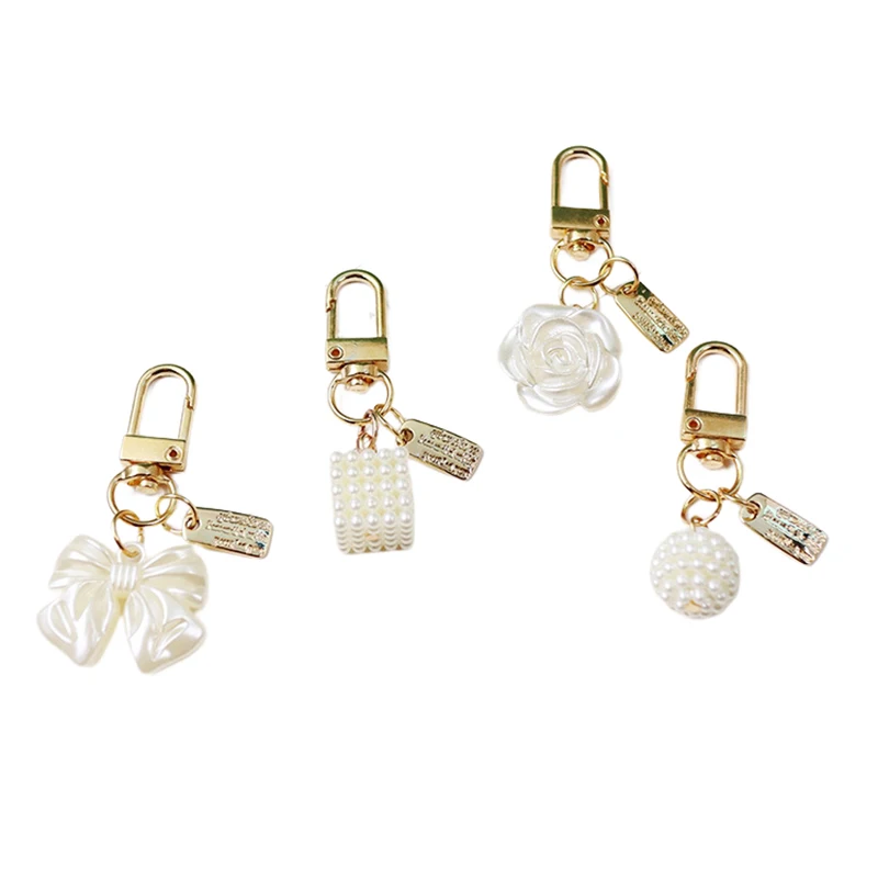 Pearl Tassel Keychain Bow Keychain Car Accessories Accessories Ladies