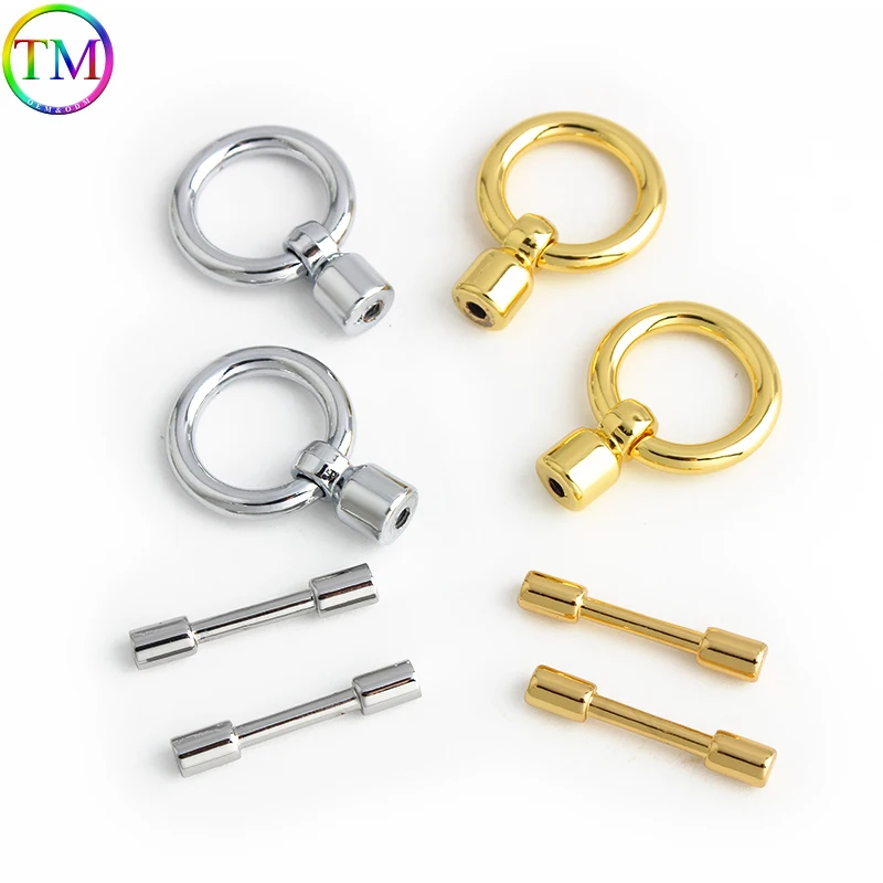 3-5-10Sets MIni Pig Nose Shape Metal Rectangle Locks For Women DIY Bags Shoulder Eyelets Hanger Lock Buckle Hardware Accessories