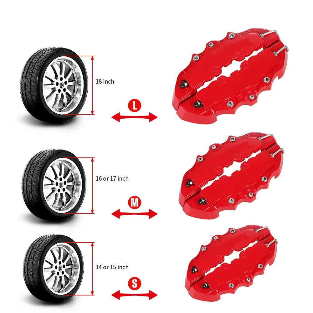 2PCS Universal Car Disc Brake Caliper Truck Caliper Covers Front Rear Kit For Skoda Fabia Octavia Rapid Superb