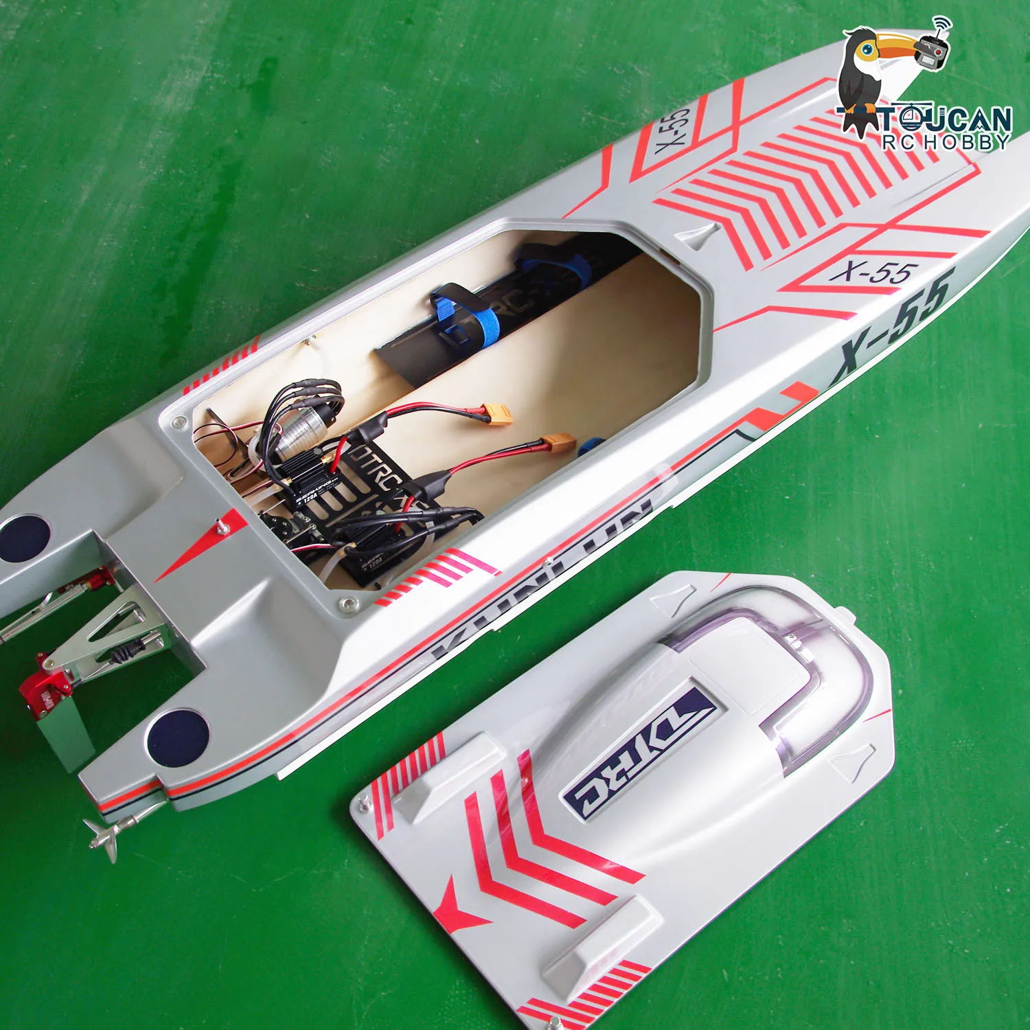 New DTRC X55 Remote Control High-speed Racing Boats 110km/h RC Boat Waterproof ShipToucan RC Hobby Model TH22972 3