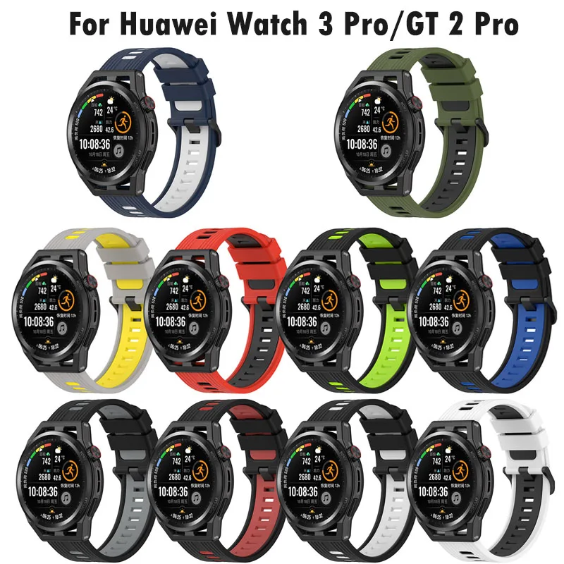 

Силиконовый ремешок 22 мм, совместимый с foHuawei Watch 3 Pro 48 мм/huawei Watch 3 46 мм/huawei Gt3 46 мм/gt3 Runner, ремешок