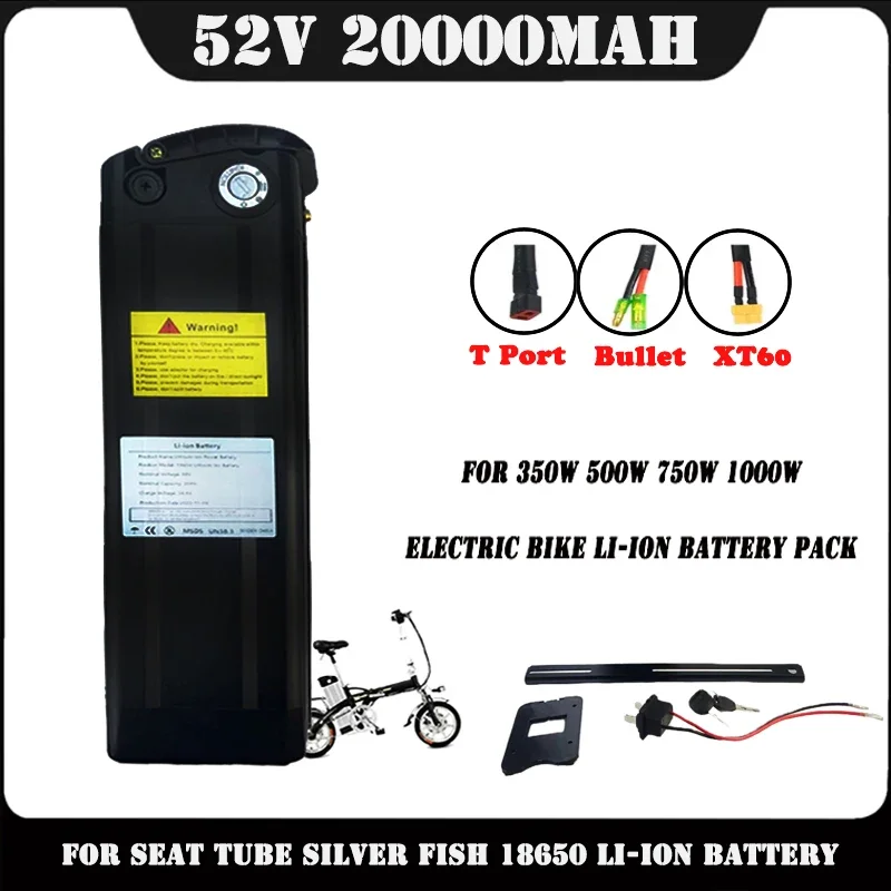 

Foldable Electric Bicycle Upgrade Replacement Battery 52V 20Ah 18650.00 lithium battery
