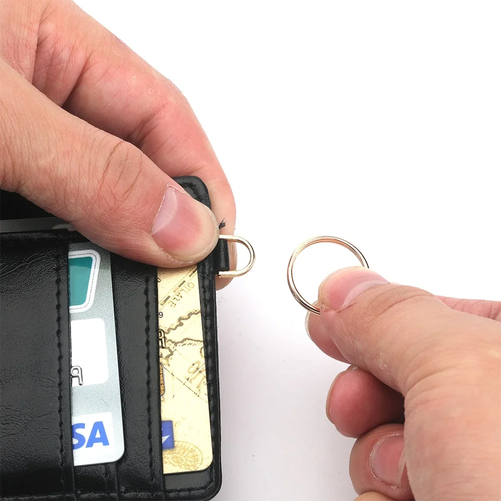 Neue Schlüssel anhänger Karte Brieftasche schlanke ID Bank Geldbörse Brieftasche Kreditkarten organisator tragbare kleine ultra dünne kurze Geldbörse – Detail 8
