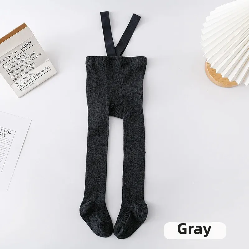 Cute Spring Knitted Tights For Newborn Baby Boys And Girls Solid Pantyhose Casual Suspender Tights Infant Toddler Strap Leggings