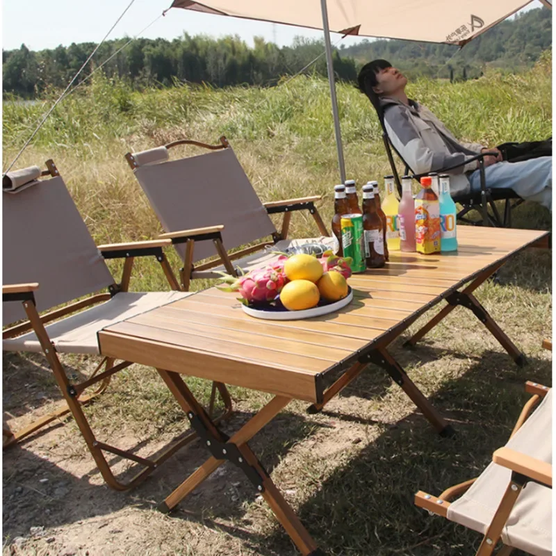

Table Camping Outdoor Folding Camping Table Aluminum Alloy Picnic Table Fine Grinding Garden Furniture Convenient Storage