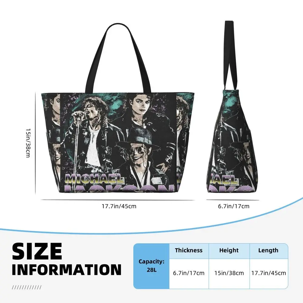 Michael Jackson Beach Tote Bag Sport Gym Yoga Duffle Large Tote Bag Women Travel Bag Fitness bag