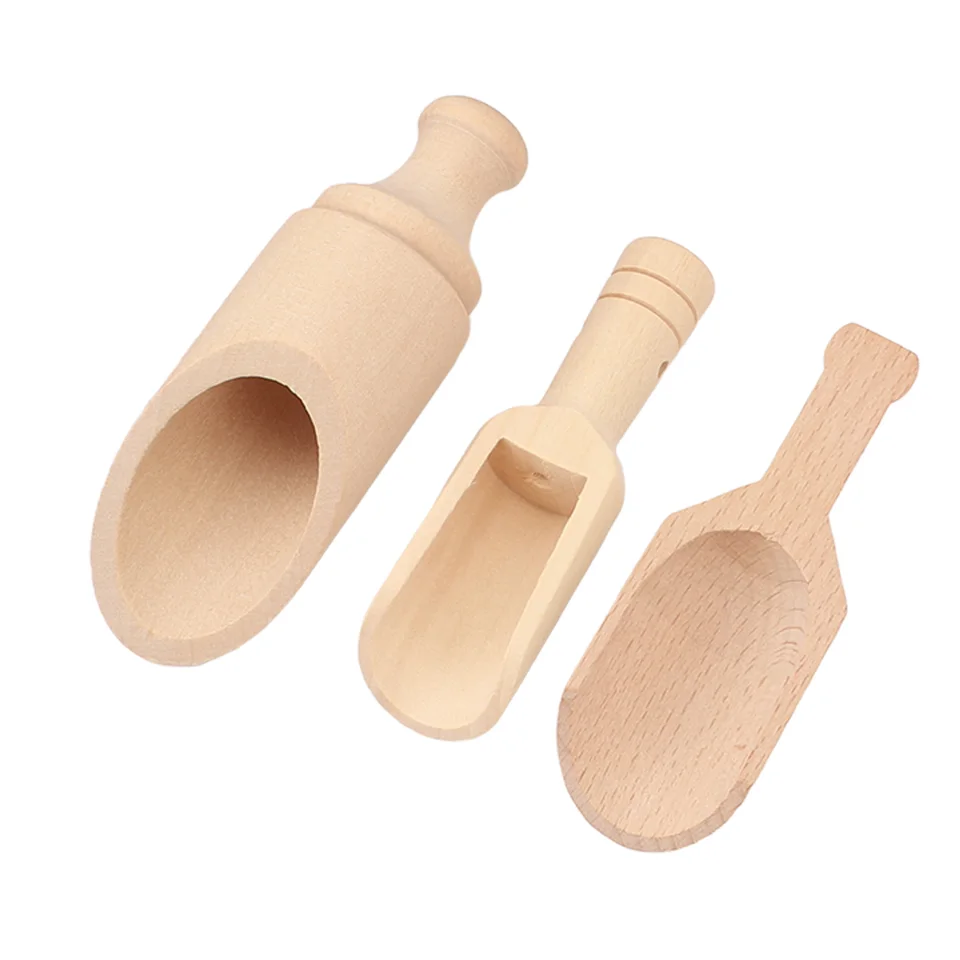 Wooden Sensory Bin Tools For Toddlers - Montessori Fine Motor Skills Development Set