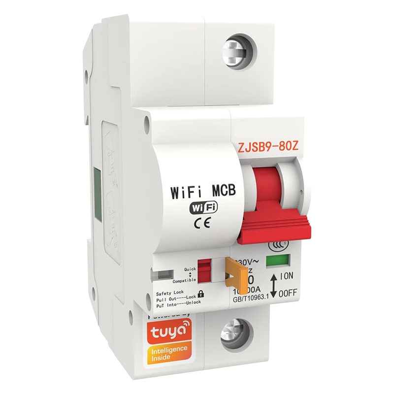 Tuya 40A Wifi Smart Circuit Breaker Interruttore Automatico Sovraccarico Protezione Da Cortocircuito Per Amazon Alexa Google Home