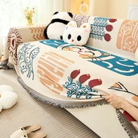 1PC Bohemian Style Sofa Throw Blanket for Living Room Anti-slip All Seasons Sofa Towel Slipcovers Camping Picnic Blanket Travel 2