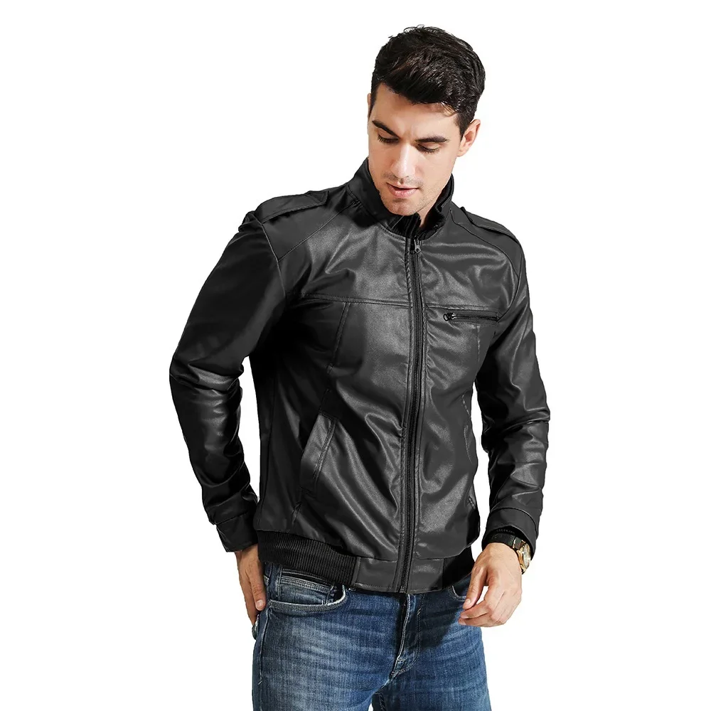Men's Motorcycle Leather Jacket Slim Men Leather Jacket Outer Wear Clothing For Male Garment Man Jackets leather jackets