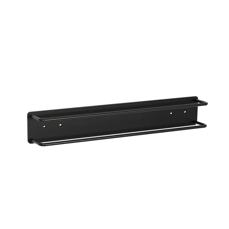Alloy Bathroom Towel Rack Punch-free Movable Bathroom Kitchen Black Towel Bar Toilet Rack Kitchen Accessories 6