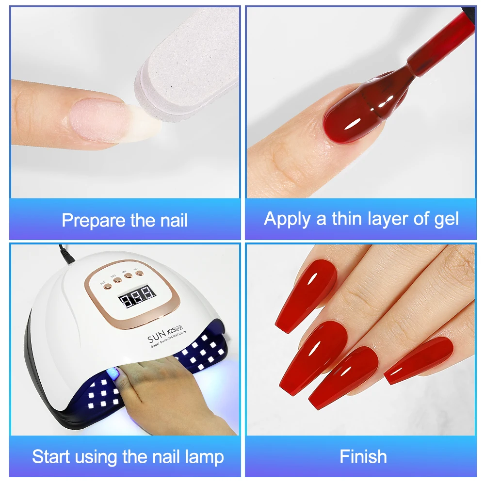 Nail Lamp LED 380W For Gel Nails Fast Curing Dryer 81 LEDS 4 Timers Professional UV Light