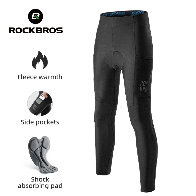 Fahrradhose Herren Lange ROCKBROS Herren Radhose Lang – Winddicht, Warm & Super Bequem Für Fahrrad, Winter, Outdoor Winddichte Thermo-Hose