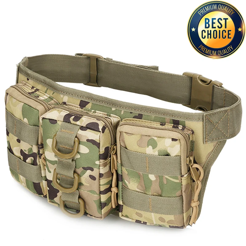 Waterproof Oxford Tactical Waist Bag for Outdoor Hiking Camping