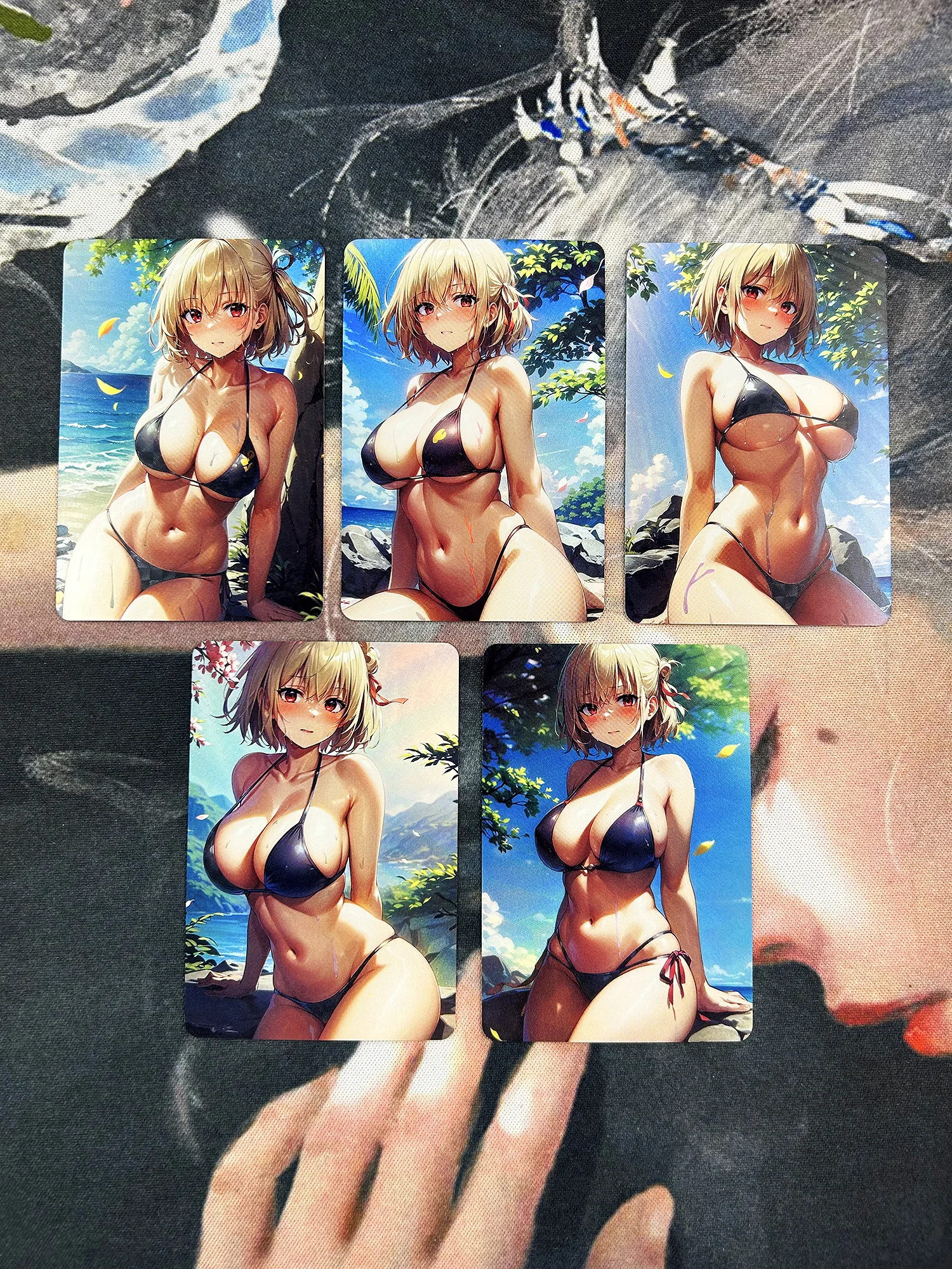

5Stks/Set Anime Game ACG Lycoris Recoil Nishikigi Chisato Kawaii Flashcards Game Anime Collection Card Gift Toys